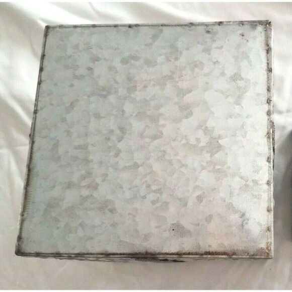 Large Metal Christmas Snowflake Gift Box Present Big Bow & Jingle Bells - Picture 7 of 7